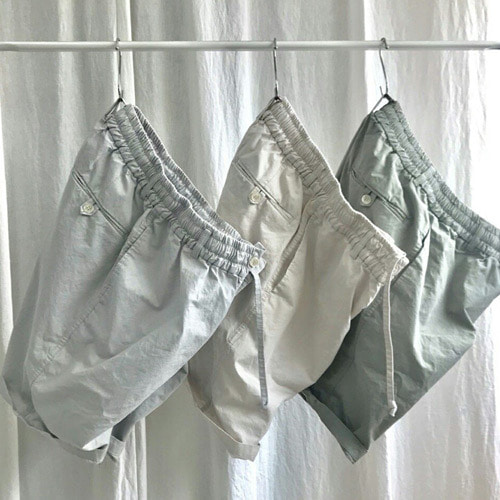 [더준샵] Bio Washing Banding Short Pants 바이오워싱밴딩반바지