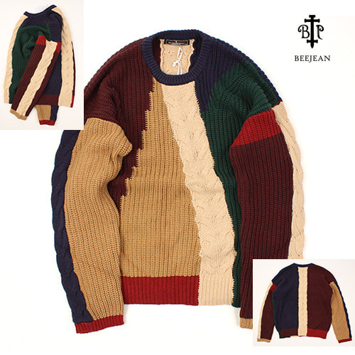 [BEEJEAN] COLOURFUL KNIT (오버핏)