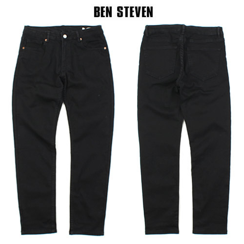 [BEN STEVEN] Winter Span Slim Black Jeans 기모스판블랙진