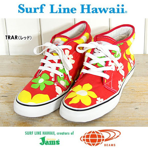[BEAMS]SURF LINE HAWAII JAMS HI-TOP/빔스 플라워 하이탑