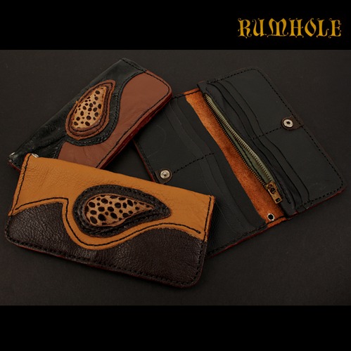 [RUMHOLE]Leopard leather wallet 송치 천연가죽 장지갑