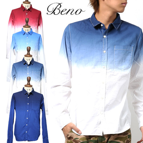 [BENO] 베노 그라데이션셔츠 와인M
