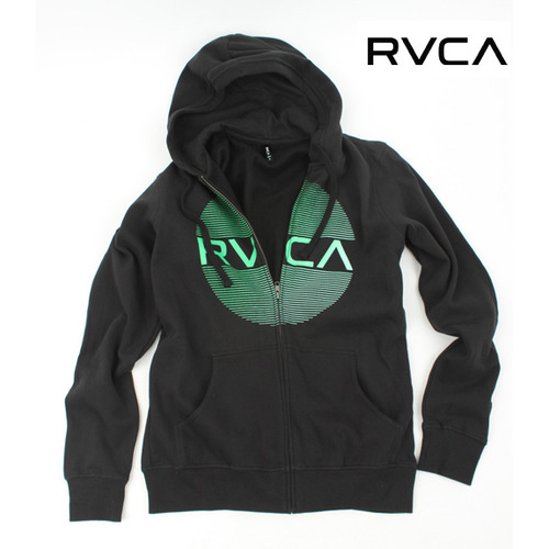 [RVCA] Contrast Zip Hoody in Black