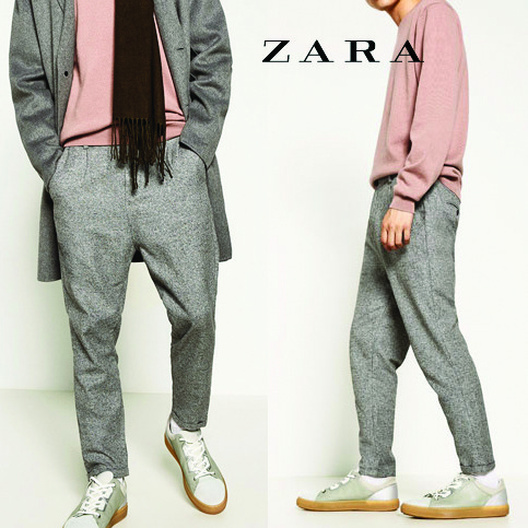 [ZARA] 2 toned Textured Pants