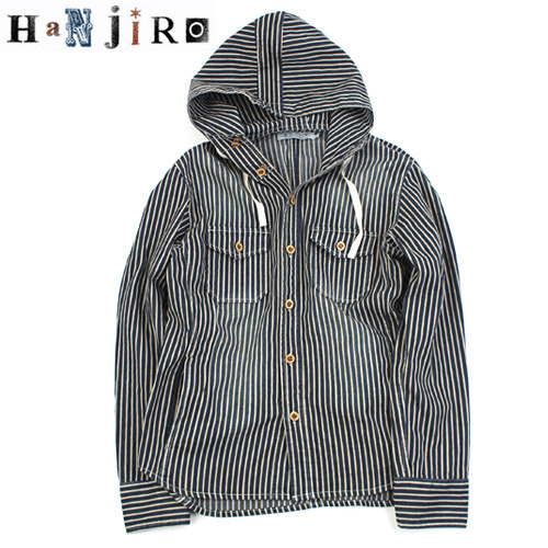 [HANJIRO] Stripe Hood shirts Jacket 한지로 셔츠자켓
