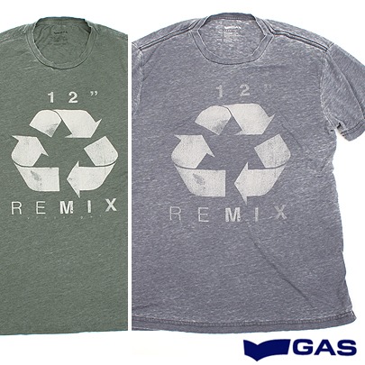 [GAS] REMIX washingT /가스 티셔츠 카키/105