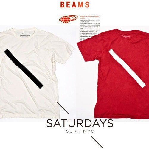 [Saturdays Surf NYC/BEAMS]Slash T-Shirt 빔스 프린트티