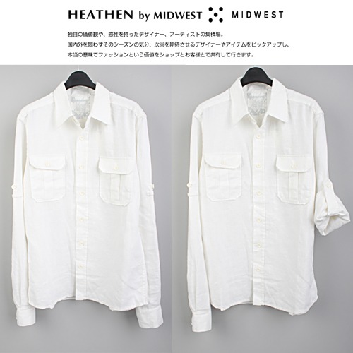 [MIDWEST] Linen White Shirts /미드웨스트 린넨 화이트셔츠