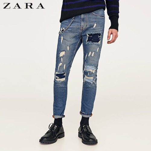 [ZARA] Broken Chain Jeans(Carrot Fit)