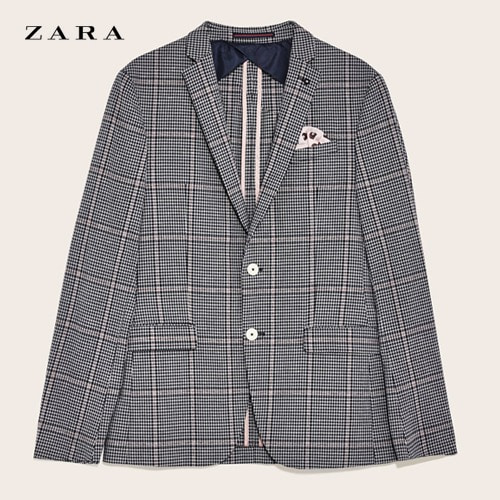 [ZARA] Classic check blazer