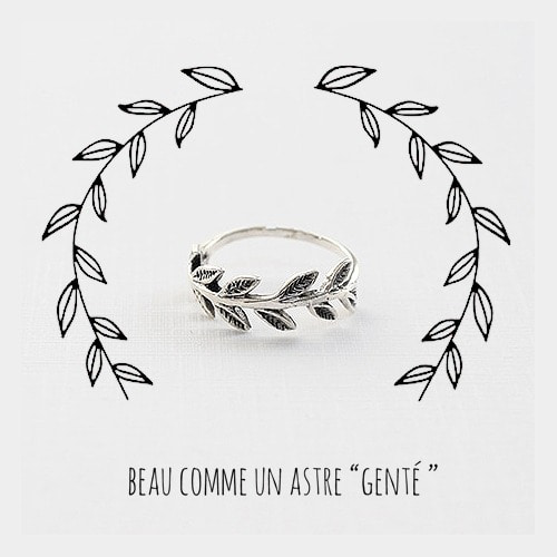 [GENTE] Leaf-Logo SILVER Ring