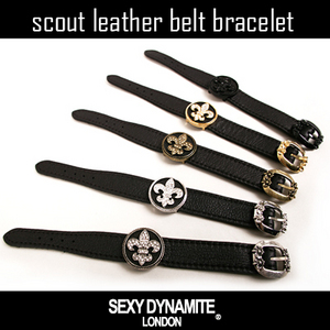스카우트 레더벨트팔찌/scout leather  belt bracelet/섹시다이나마이트런던 직수입제품*