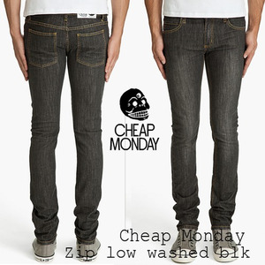 [CHEAP MONDAY] Zip-low-washed-blk /칩먼데이정품