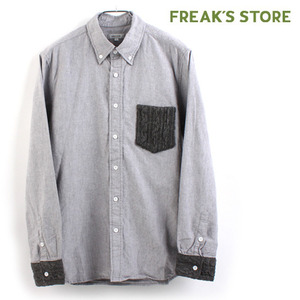 [FREAK&#039;S STORE]Knit Pocket Long Shirts 니트포켓셔츠