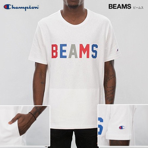 [Champion×BEAMS] BEAMS LogoT 챔피온×빔스