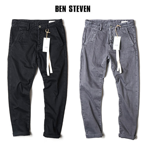 [BEN STEVEN] CHINO SLIM PANTS 치노팬츠(블랙,그레이)