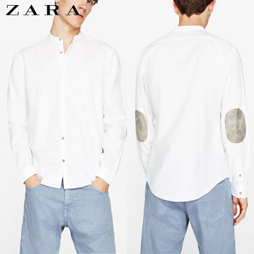 [ZARA] China Collar WH Shirts 