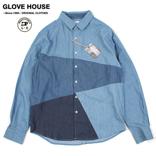 [GLOVE HOUSE] DENIM BLUE L/S Shirts 데님배색셔츠