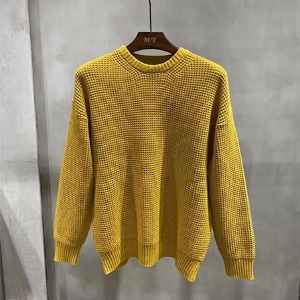 BEIGE WAFFLE Sweater  와플니트 와플스웨터 더준샵 남자스웨터 가을니트 카키컬러