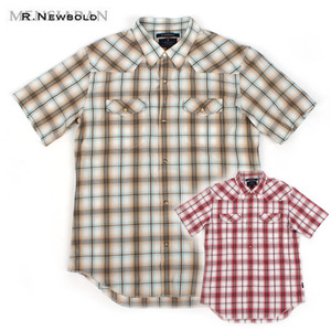 [R.Newbold]Check Short Shirts 알뉴볼드 XL(100~105)