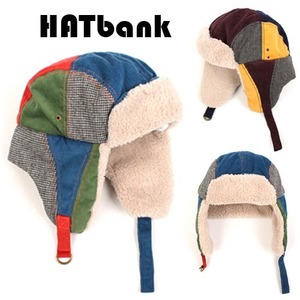 [HATBANK]Patchwork Ear Flip Hat 패치워크 이어플립모자