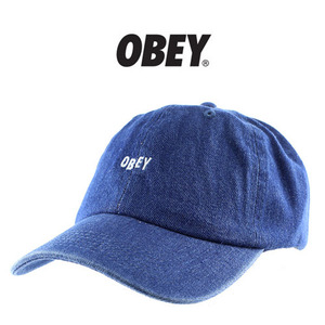 [OBEY] OBEY JUMBLE BAR DENIM 6 PANEL CAP
