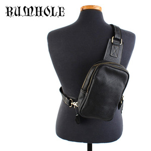 [RUMHOLE]Leather Cross Brown Backpack 가죽 크로스백팩