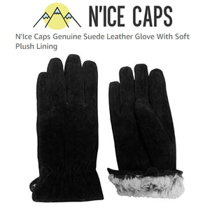 [N&#039;ICE CAPS] Suede Leather Glove With Soft Plush Lining