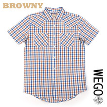 [WEGO/BROWNY]Western check shirts 웨스턴 체크셔츠 M(95)